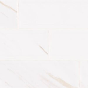 Classique White Calacatta Glossy 4x16 Beveled