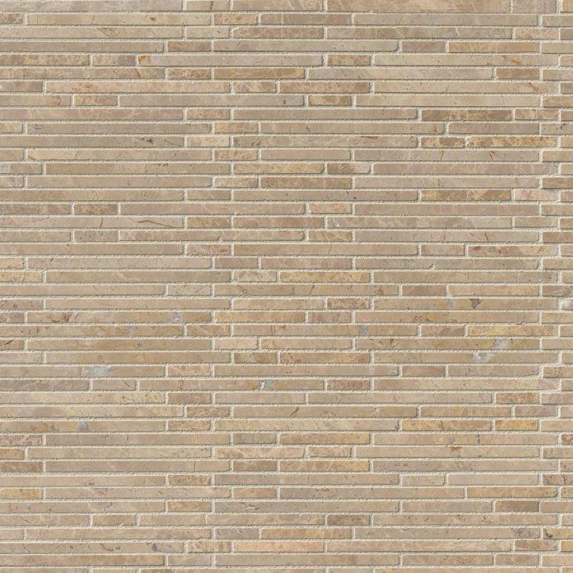Crema Ivy Bamboo Stone Pattern In 12x12 Mesh