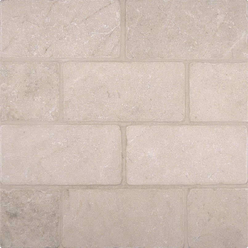 Crema Marfil Subway Tile Tumbled 3x6