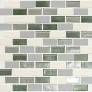 Daltile Coastal Keystones Caribbean Palm Brick-Joint Mosaic 5216
