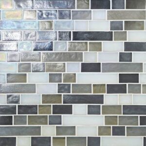 Daltile Glass Horizons Arctic Blend Random Linear Mosaic