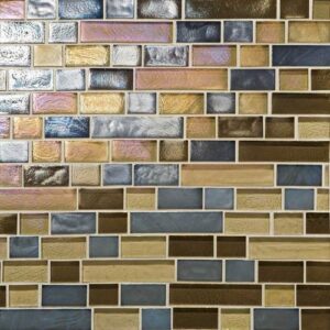 Daltile Glass Horizons Pacific Blend Random Linear Mosaic