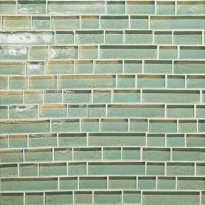 Daltile Glass Horizons Sea Glass Random Linear Mosaic