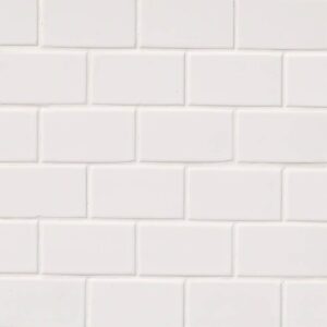 Domino White Glossy Subway Tile 2x4
