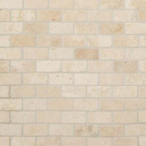 Durango Cream 1x2 Tumbled In 12x12 Mesh
