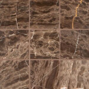 Emperador Cafe 4x4 Polished And Beveled Tile