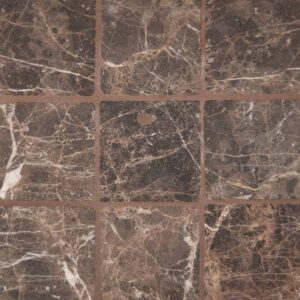 Emperador Dark 4x4 Tumbled Tile
