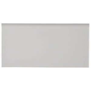 Gray Glossy 3x6 Single Bull Nose