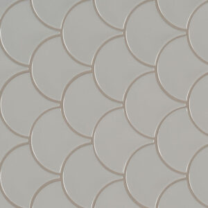 Gray Glossy Fish Scale Mosaic