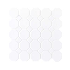 Daltile Octagon & Dot 6501 Matte White White Dot