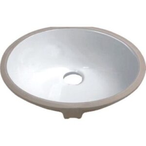 White Oval Undermount Sink