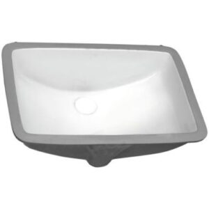 White Rectangular Undermount Sink