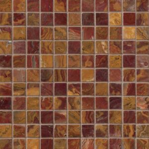 Red Onyx 1x1 Polished In A 12x12 Mesh