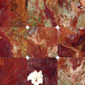 Red Onyx 4x4 Tumbled Tile