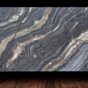 Silver Brown Wave Marble