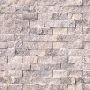 Silver Travertine 1x2 Split Face