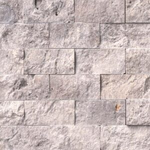 Silver Travertine 2x4 Split Face