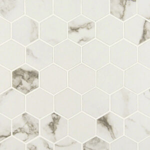 Statuario Matte 2x2 Hexagon Mosaic