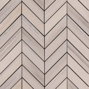 Watercolor Grigio Chevron Mosaic 12x15
