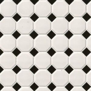 White And Black Matte Octagon