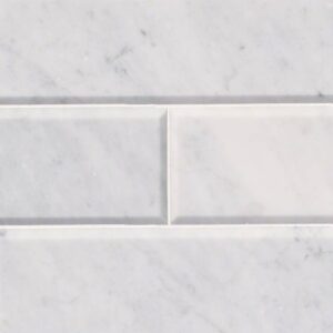 Arabescato Carrara 4x12 Honed And Big Beveled