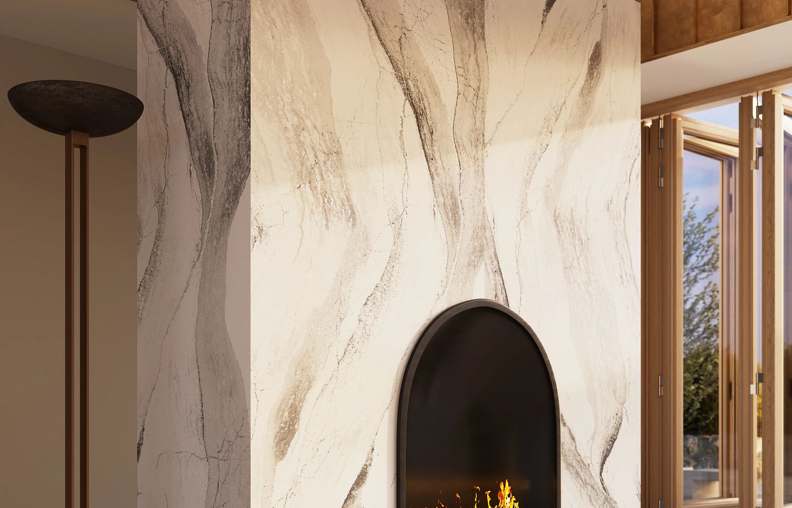 Cambria Windsor Brass Satin Ridge Quartz - Image 3