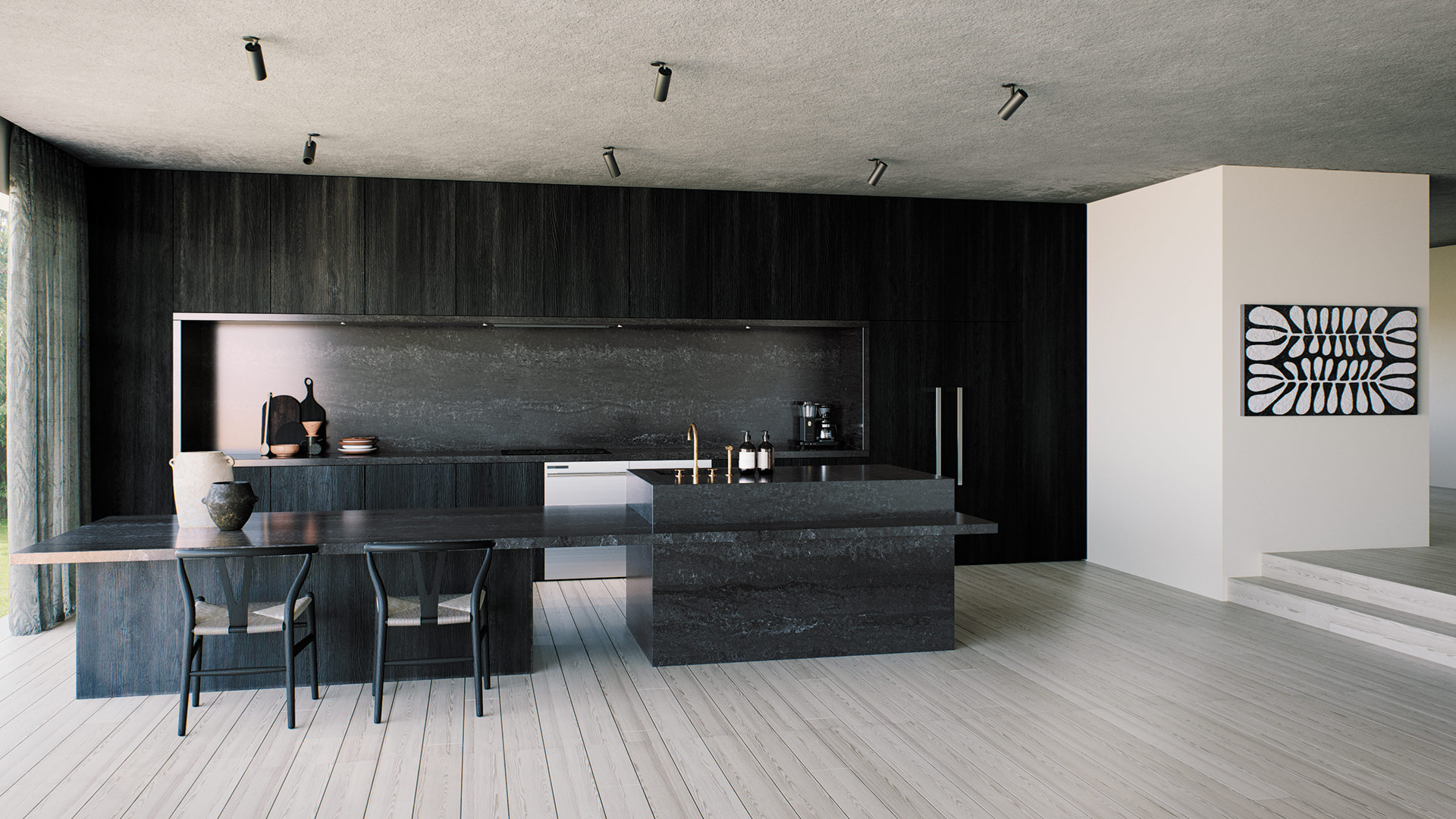 Black Tempal Caesarstone Quartz - Image 2
