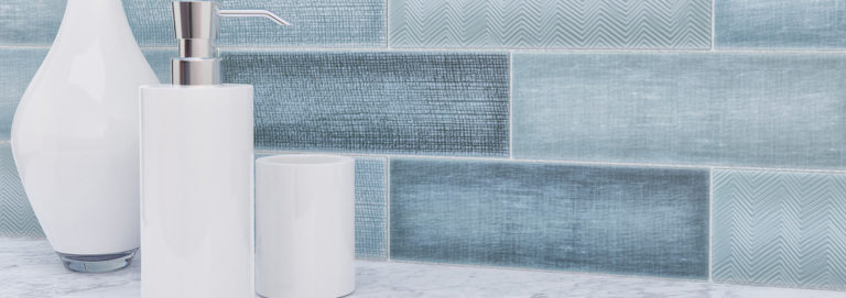 Oxford Blue Anthology Collage Tile Backsplash Product