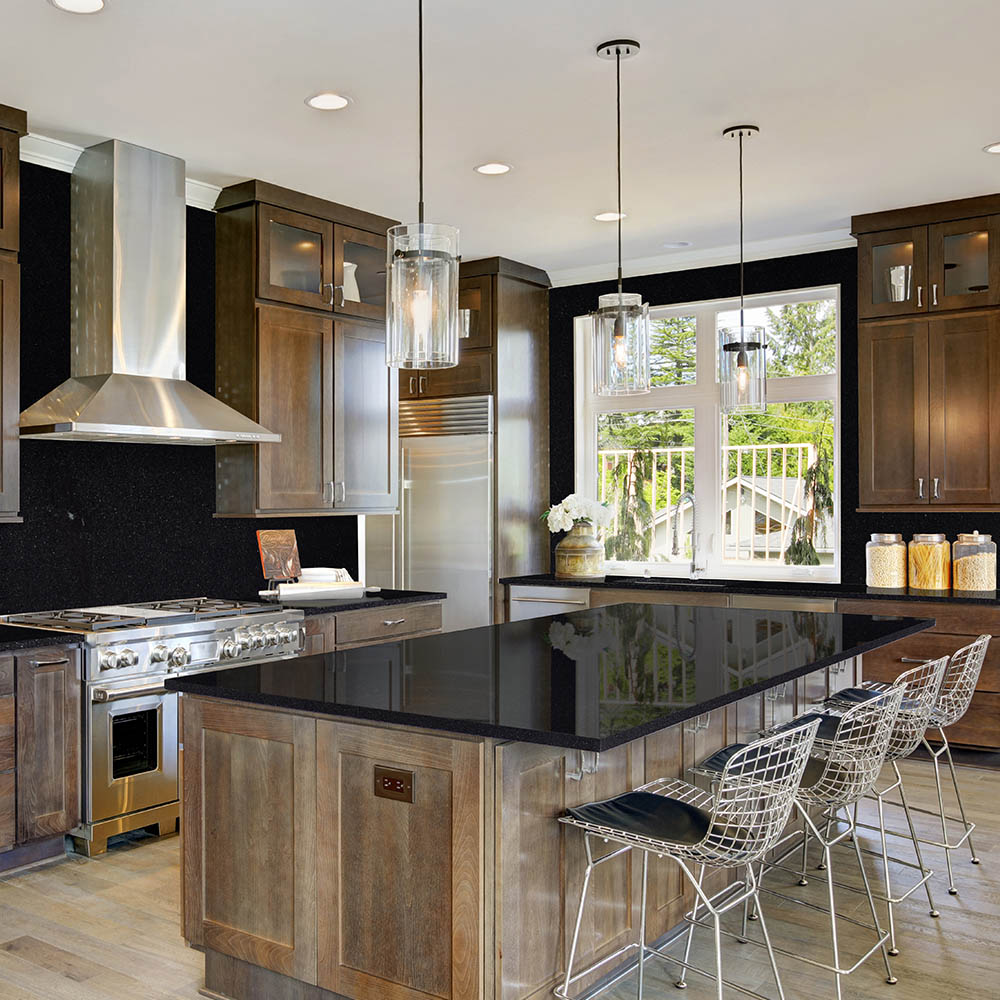 Black San Gabriel Granite Kitchen