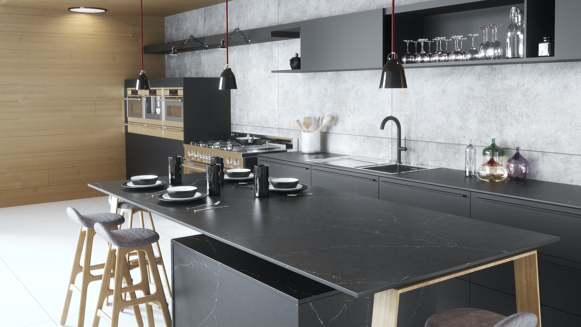 Charcoal Soapstone Silestone Quartz Kitchen1