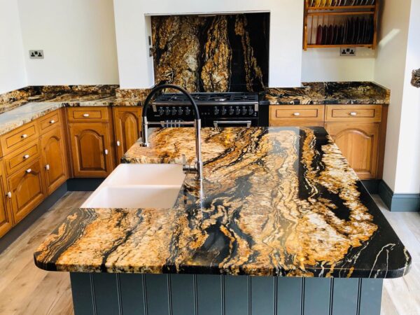 Comet Leather Finish Granite Kitchen