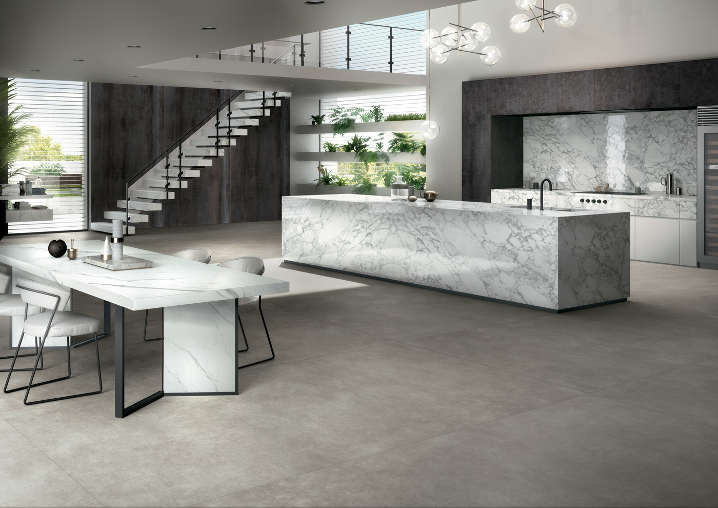 Concrete Grey Infinity Porcelain Countertop Flooring