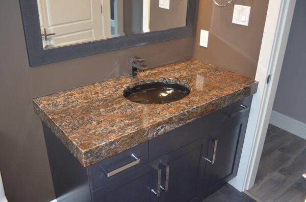Copper Meteorite Granite Bathroom