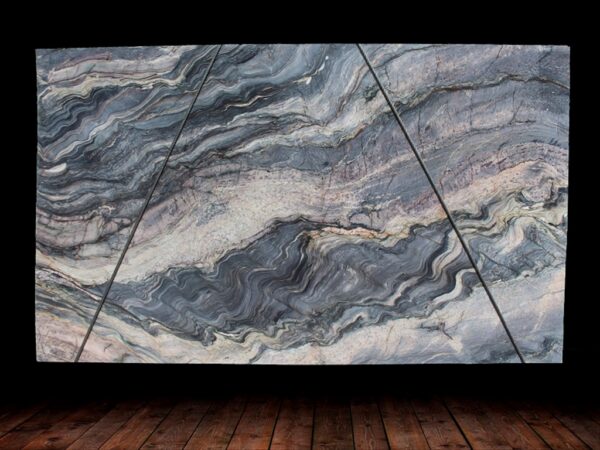 Explosion Blue Leather Finish Granite Slab1