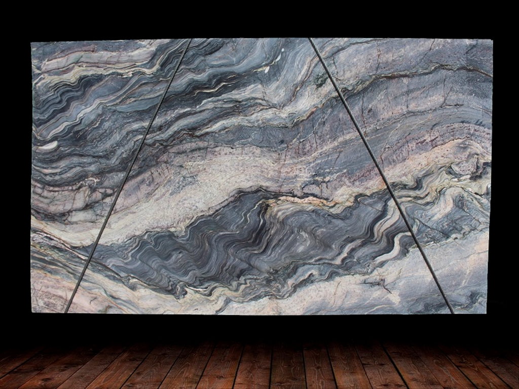 Explosion Blue Leather Finish Granite Slab1