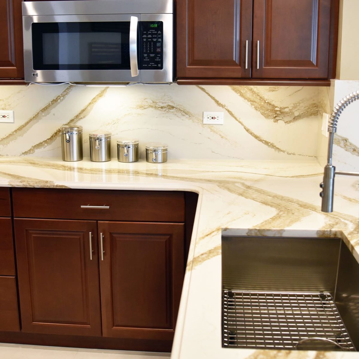 Brittanicca Gold Kitchen Lighting Undermount