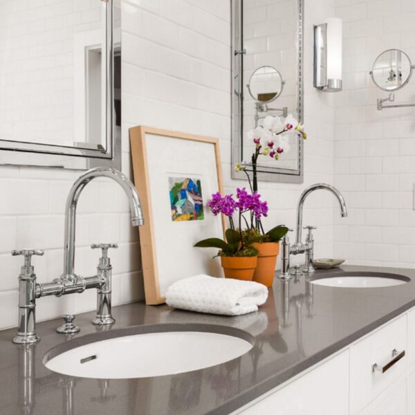 Grey Expo Silestone Quartz Bathroom1