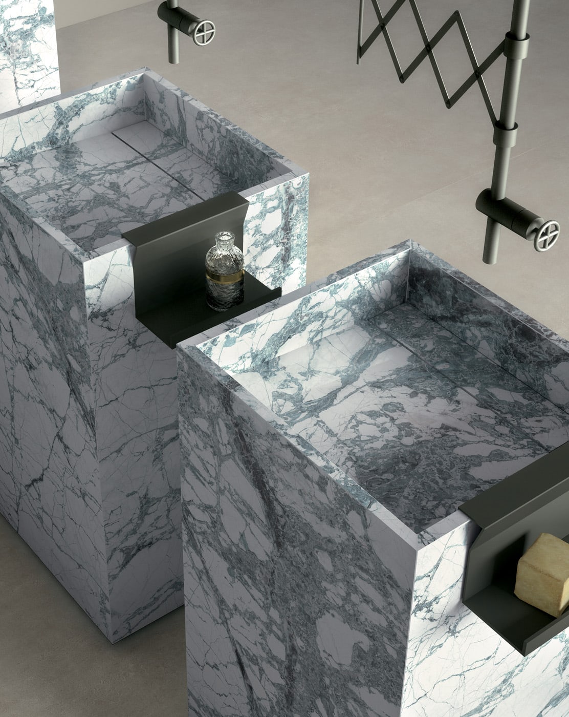 Invisible Blue Infinity Porcelain Wall Countertops