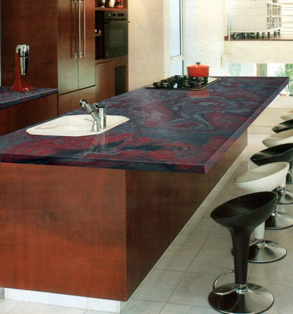 Iron Red Granite Kitchen1