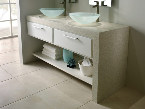 Luna Silestone Quartz Bathroom