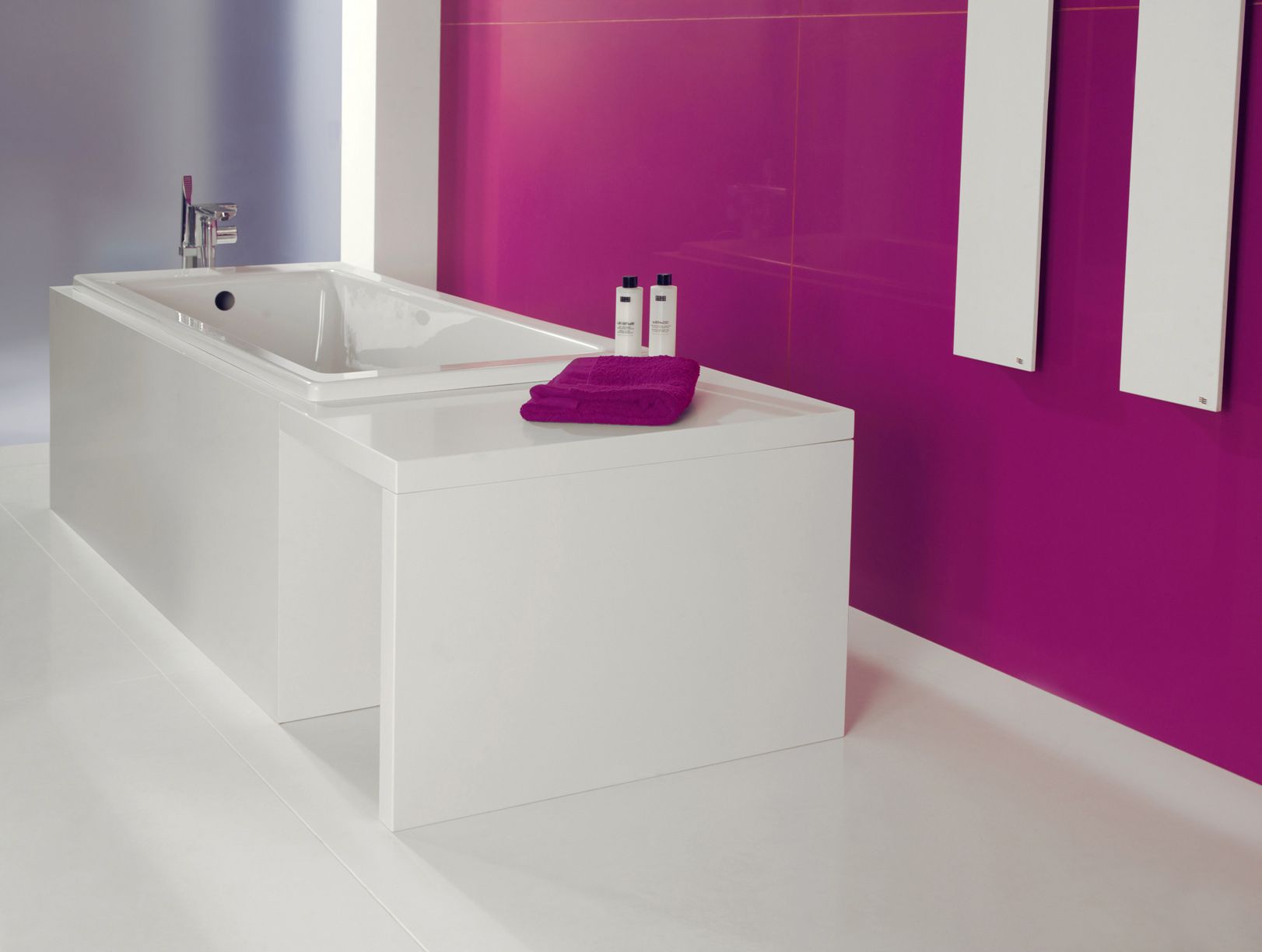 Magenta Energy Silestone Quartz Bathroom