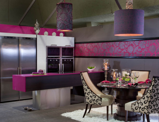 Magenta Energy Silestone Quartz Kitchen1