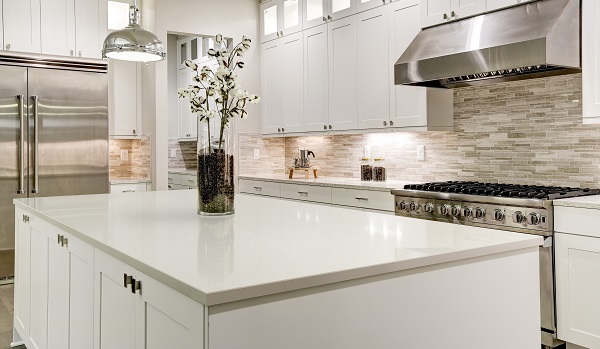 Miami White SIlestone Quartz Kitchen