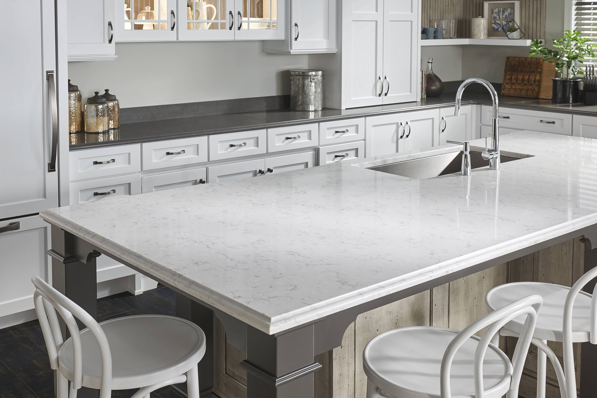 Minuet LG Viatera Quartz Kitchen Island Countertops