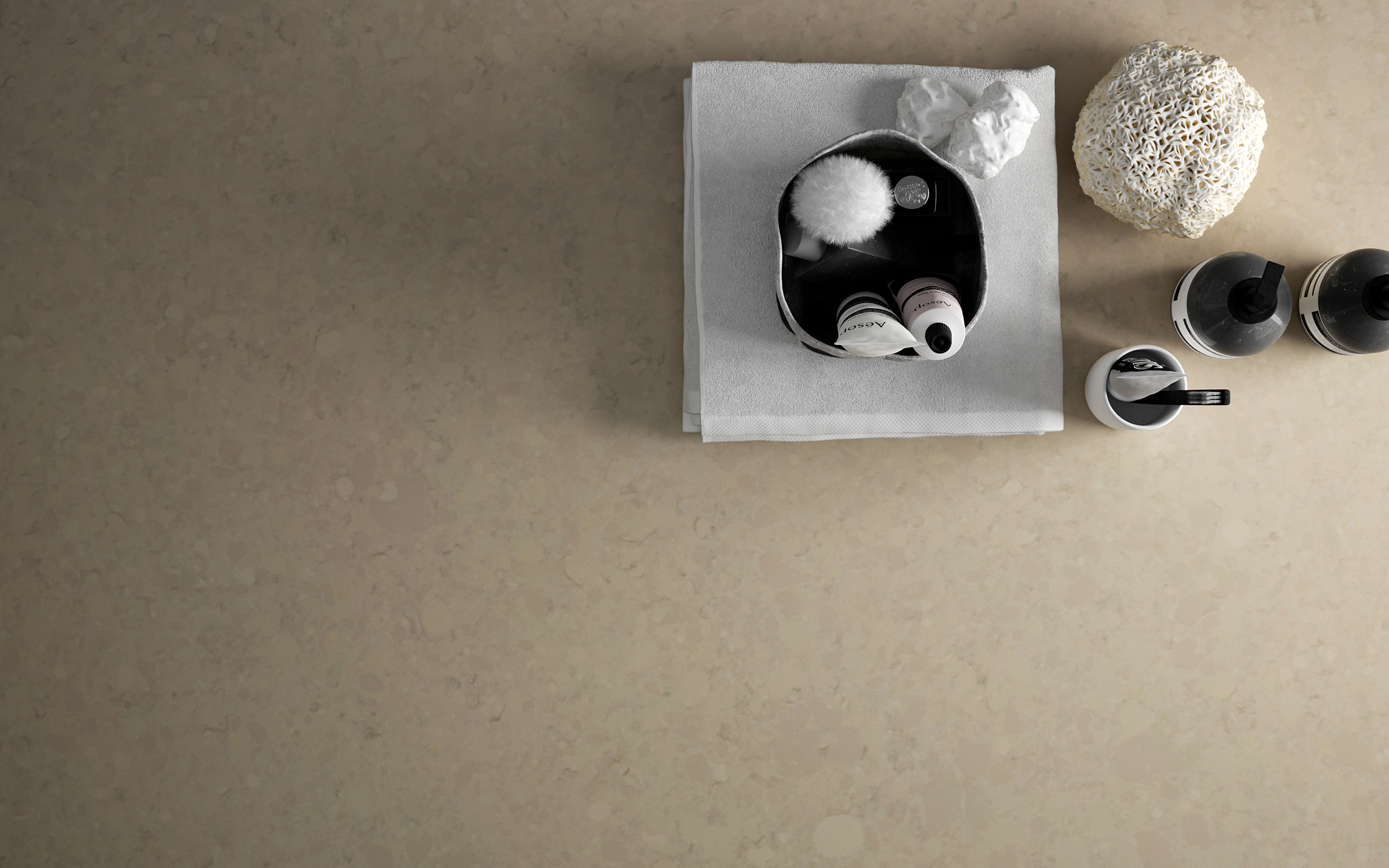 Natural Limestone LG Viatera Quartz Kitchen Countertops