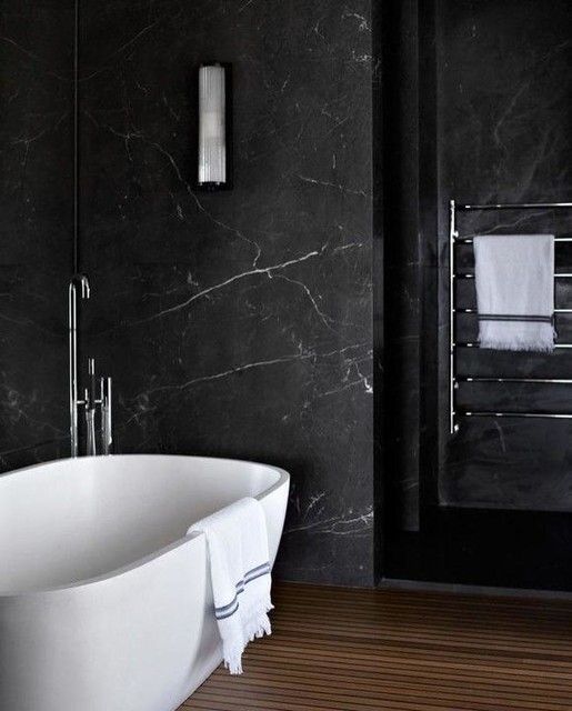 Nero Venato Marble Bathroom