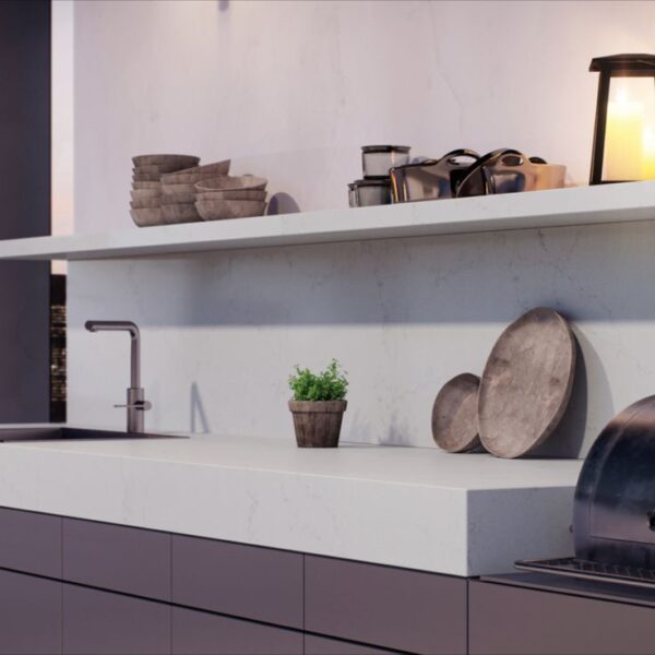 Palm Shade Caesarstone Quartz Kitchen