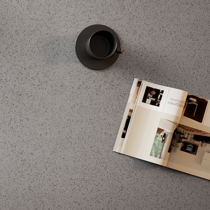 Pebble Gray LG Viatera Quartz Kitchen