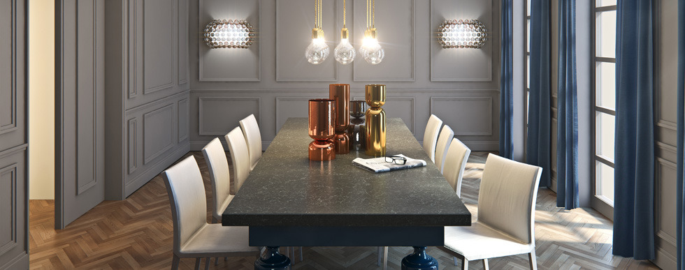 Piatra Grey Caesarstone Quartz Table