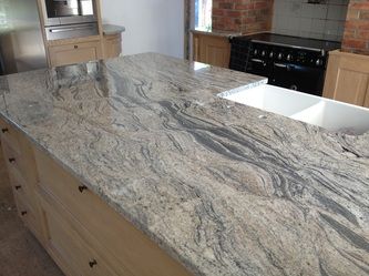 Piracema White Leather : Polished Granite Kitchen1